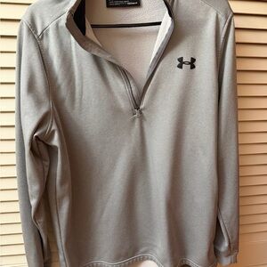 Under Armour Light Gray Pullover with Black Logo